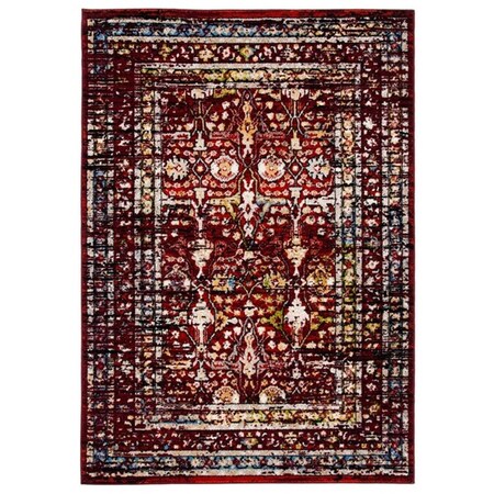 Safavieh 8 x 10 ft. Amsterdam 177Q Power Loomed Rectangle Area Rug, Red AMS177Q-8